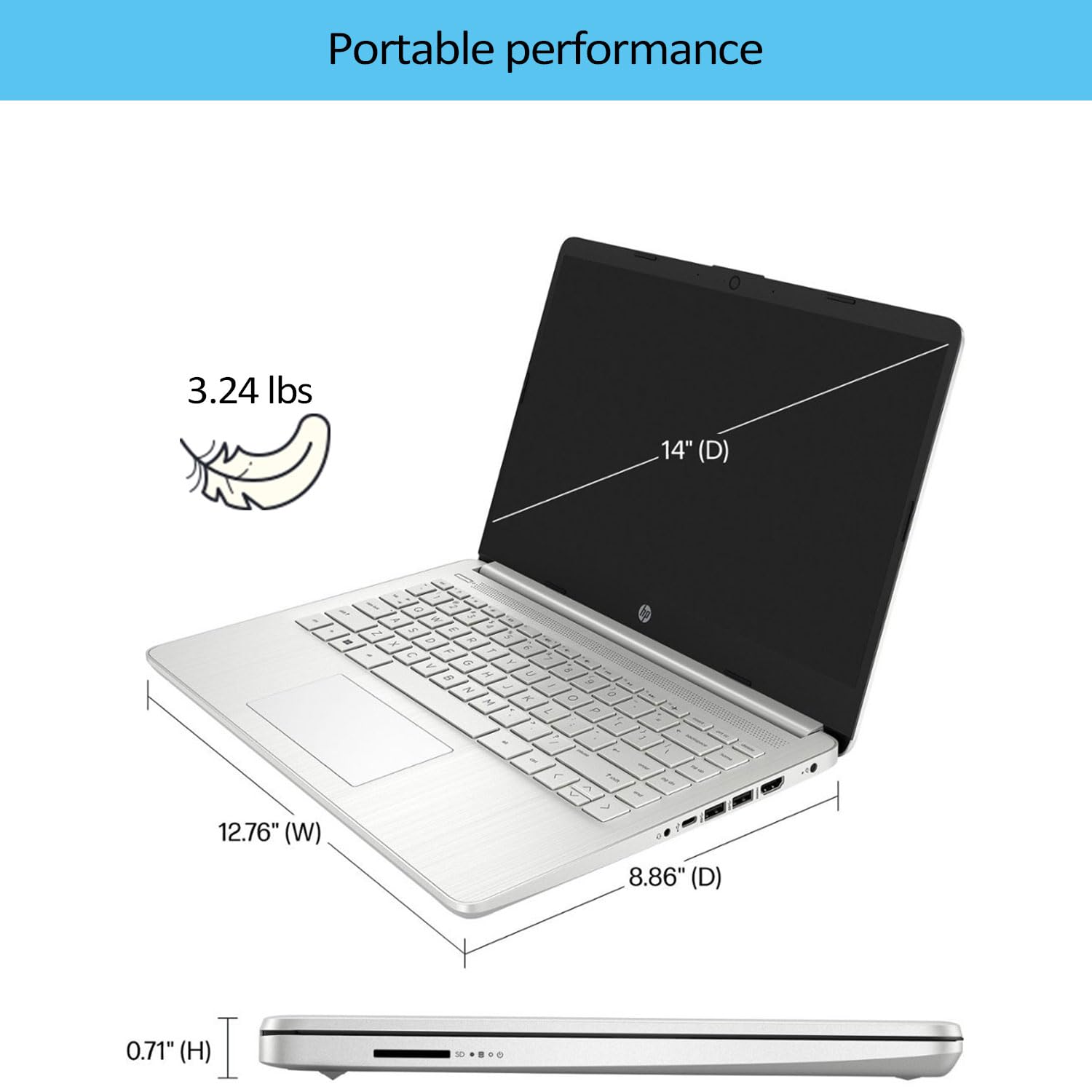Foto 4 pulgar | Ordenador Portátil Hp Portable De 14 Pulgadas, Intel Pentium Silver, 16 Gb De Ram, Ssd De 128 Gb - Venta Internacional.