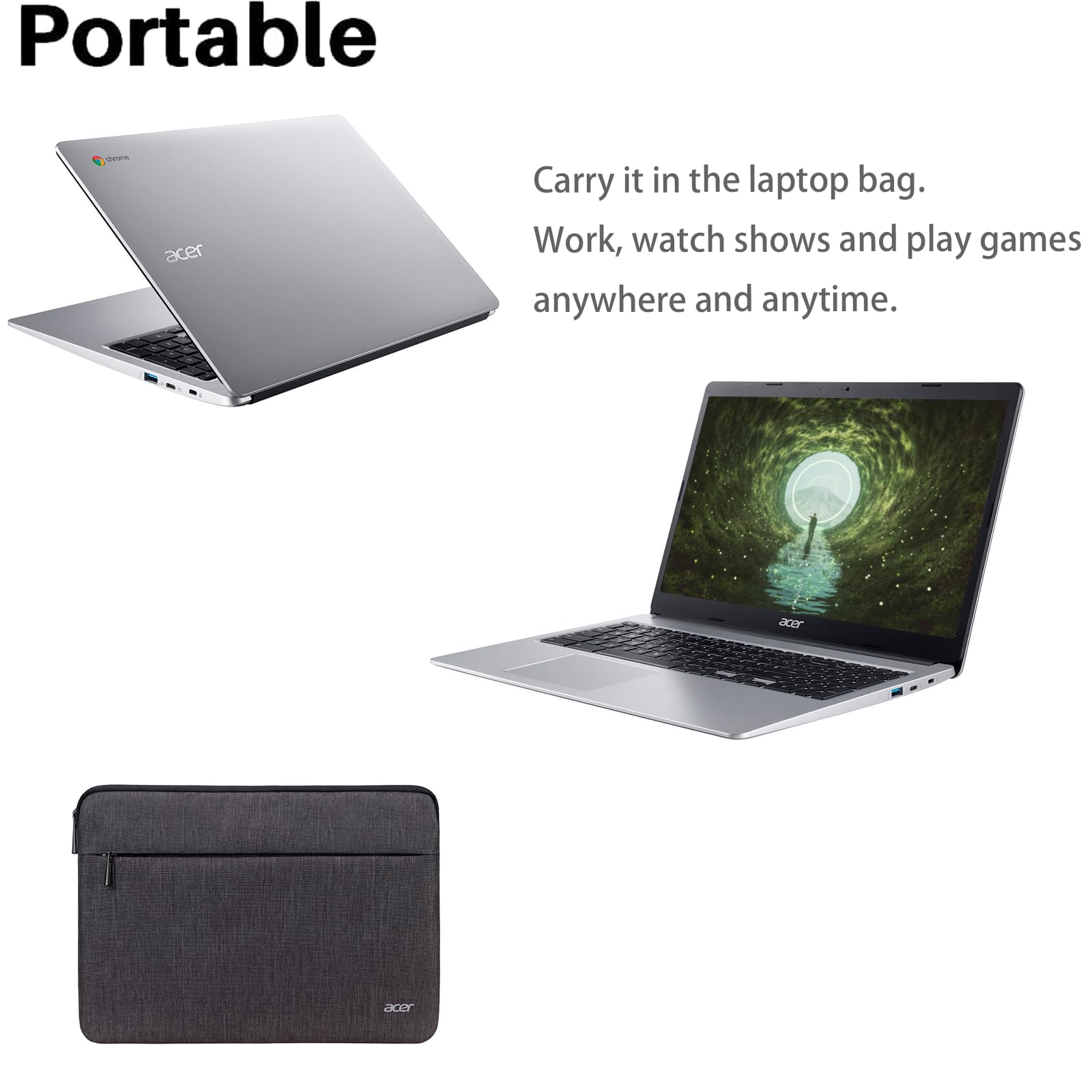 Foto 4 | Portátil Acer Chromebook 315 15.6 Pulgadas Intel Celeron 4 Gb Ram 64 Gb - Venta Internacional.