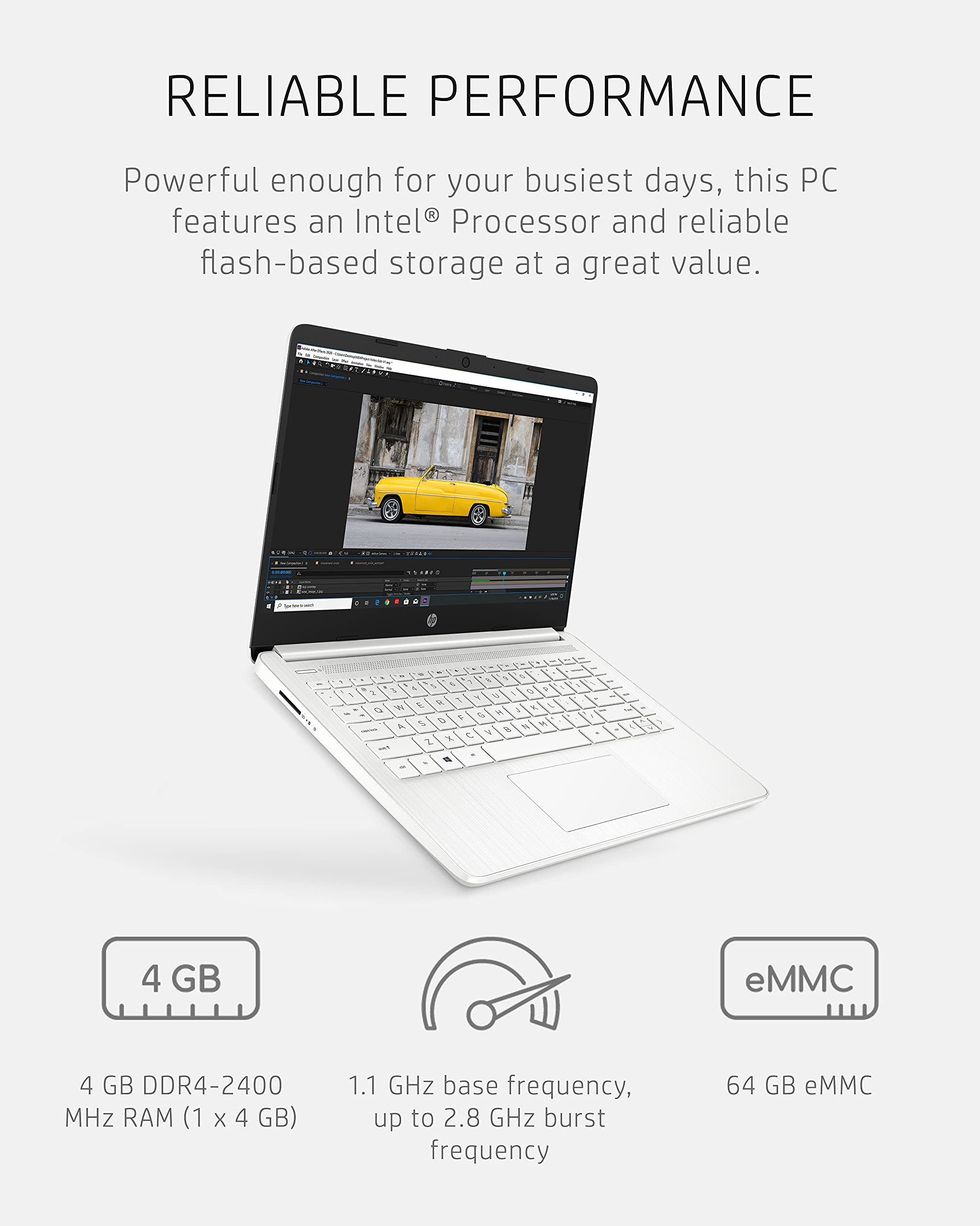 Foto 3 | Ordenador Portátil Hp 14 14-dq0040nr Intel Celeron N4020 4 Gb Ram 64 Gb - Venta Internacional.