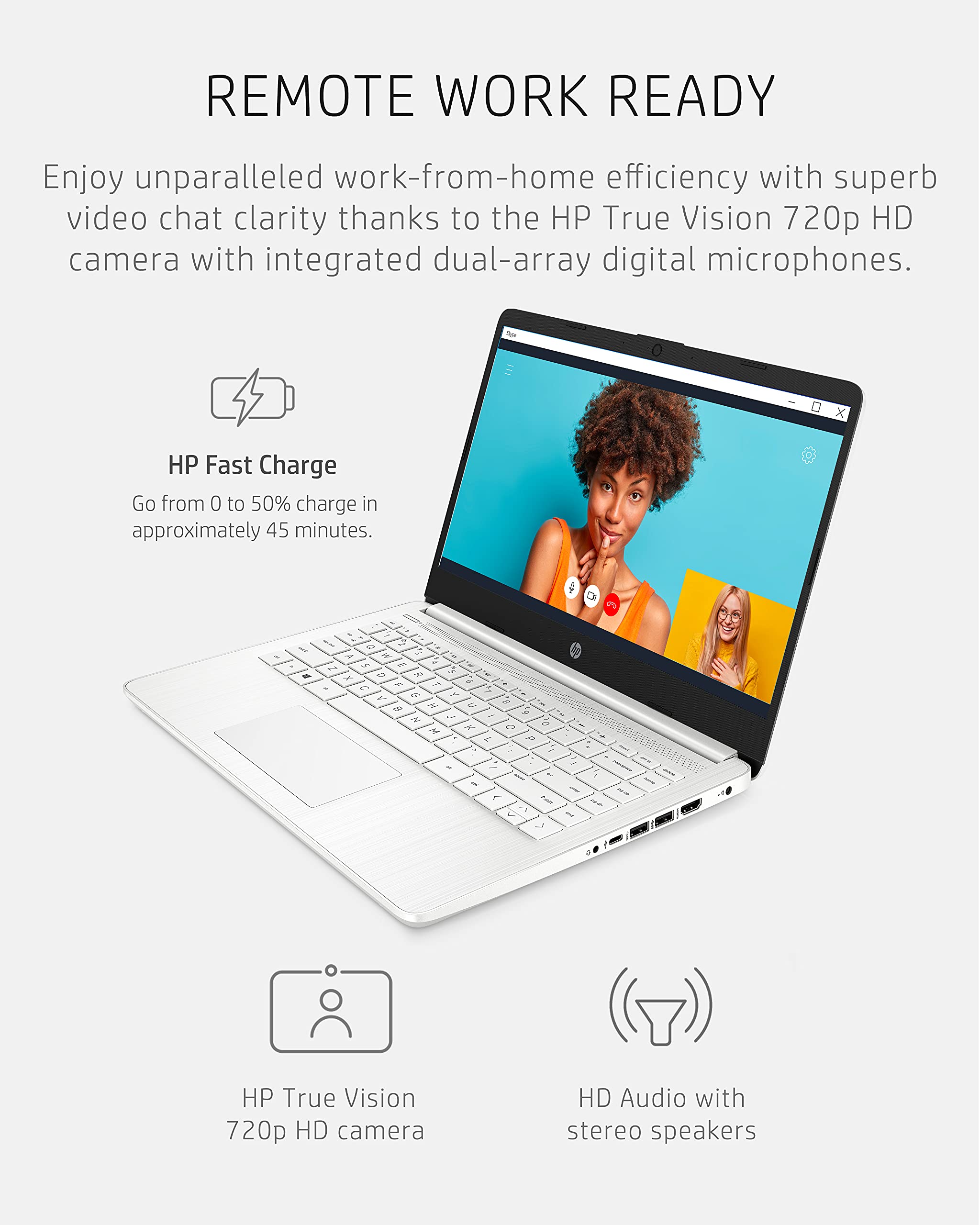 Foto 6 | Ordenador Portátil Hp 14 14-dq0040nr Intel Celeron N4020 4 Gb Ram 64 Gb - Venta Internacional.