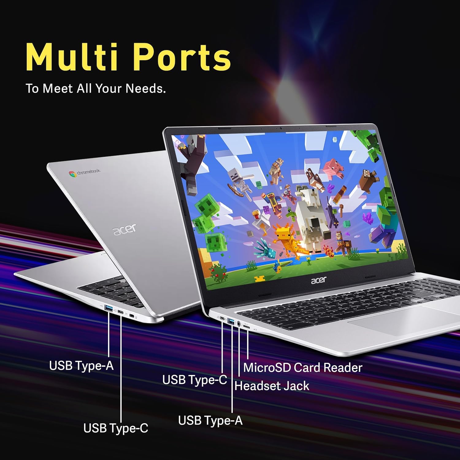 Foto 6 | Ordenador Portátil Acer Chromebook 315 Google 15.6 Pulgadas, 4 Gb, 128 Gb, Ssd+128 Gb - Venta Internacional.