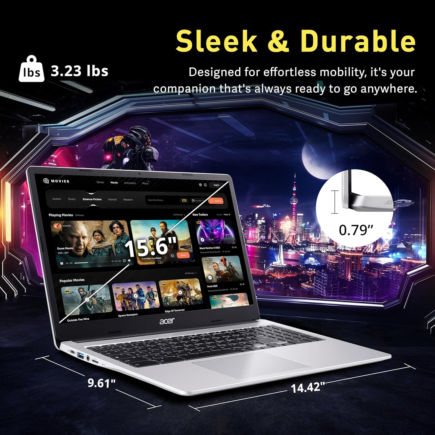 Foto 8 pulgar | Ordenador Portátil Acer Chromebook 315 Google 15.6 Pulgadas, 4 Gb, 128 Gb, Ssd+128 Gb - Venta Internacional.