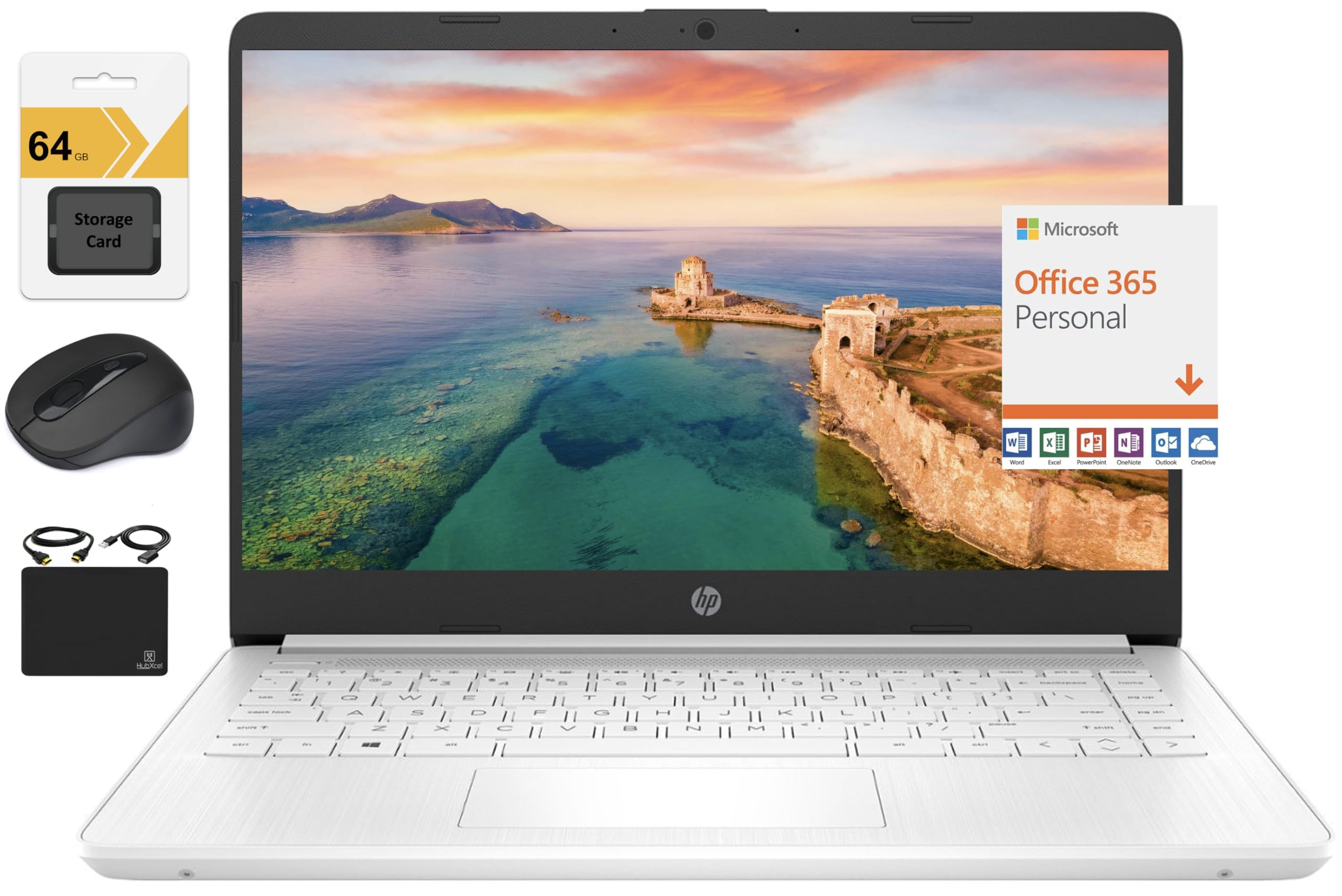 El Portátil Hp Más Nuevo De 14 Hd, Ultraligero, Delgado, 4 Gb De Ram, 128 Gb Ssd - Venta Internacional.
