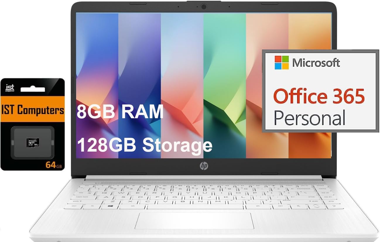 Foto 2 pulgar | Ordenador Portátil Hp 14 Ultraligero Para Estudiantes Y Hogares, 8 Gb De Ram Y 128 Gb Ssd - Venta Internacional.
