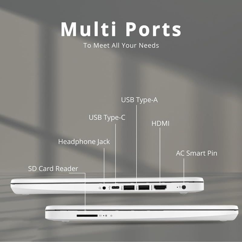 Foto 7 pulgar | Portátil Hp 2024, El Más Nuevo, 14'', Intel N4120, 16 Gb De Ram, 320 Gb, Blanco - Venta Internacional.