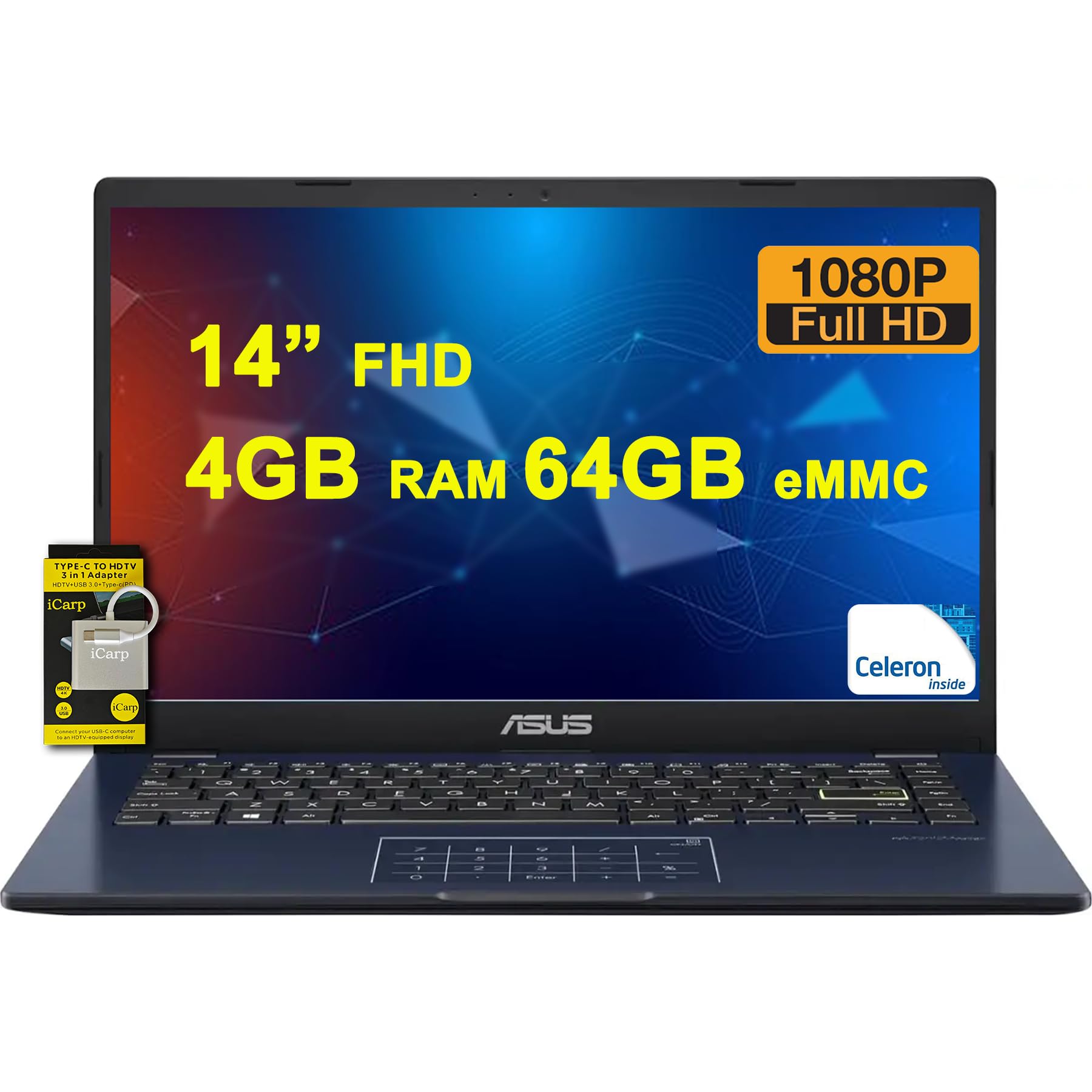 Foto 2 pulgar | Ordenador Portátil Asus Vivobook Go 14 Student 14'' Fhd Intel Celeron - Venta Internacional.