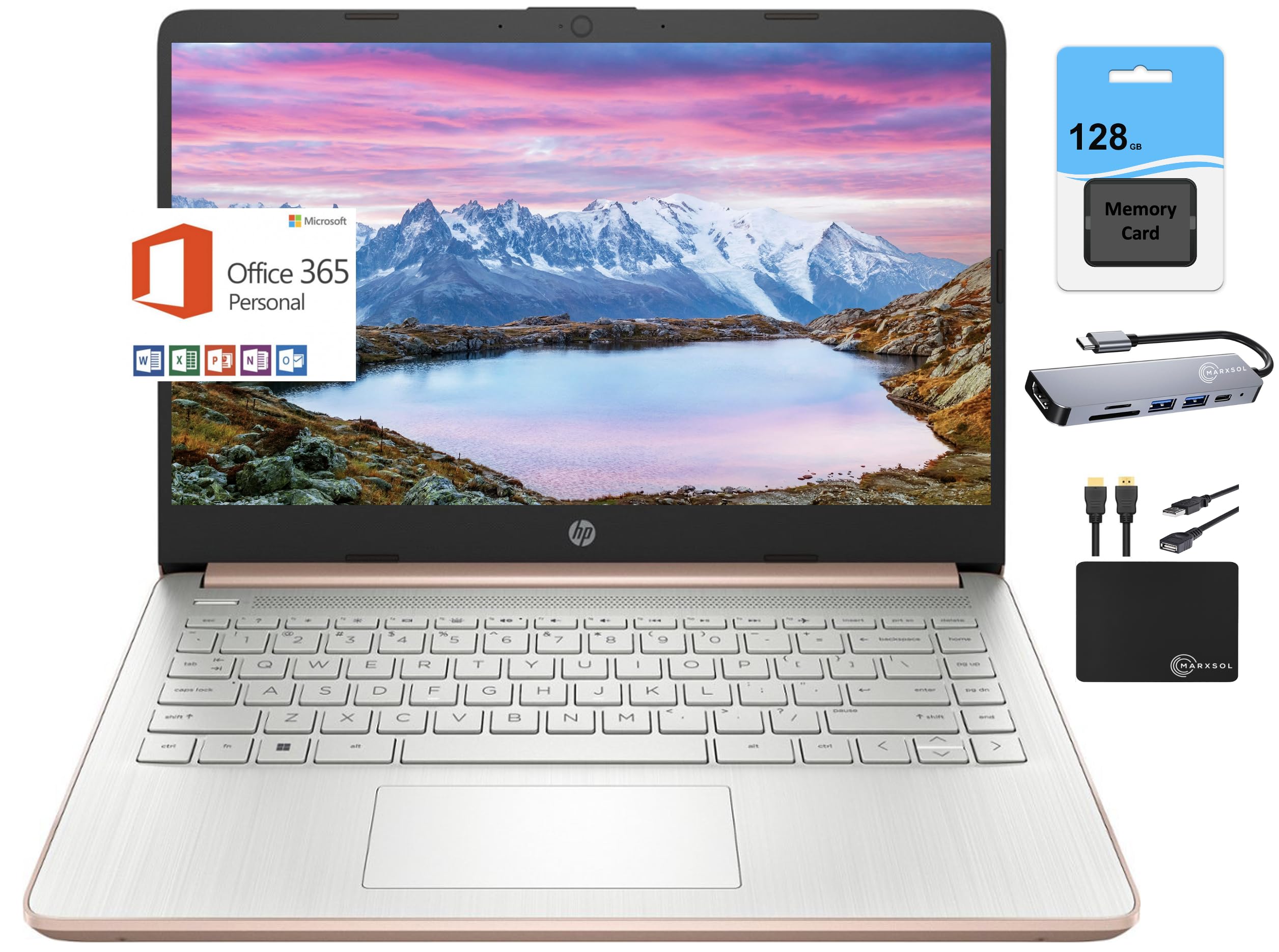Foto 2 pulgar | Laptop Hp 14 Hd 14'' Intel N4120 8 Gb Ram 192 Gb Win11s - Venta Internacional.