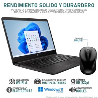 Foto 3 | Laptop Hp 240r G9 Intel Core I3 1315u 24gb Ram 512gb Ssd 14'' Windows 11 Home Teclado En Español + Mouse Dxt