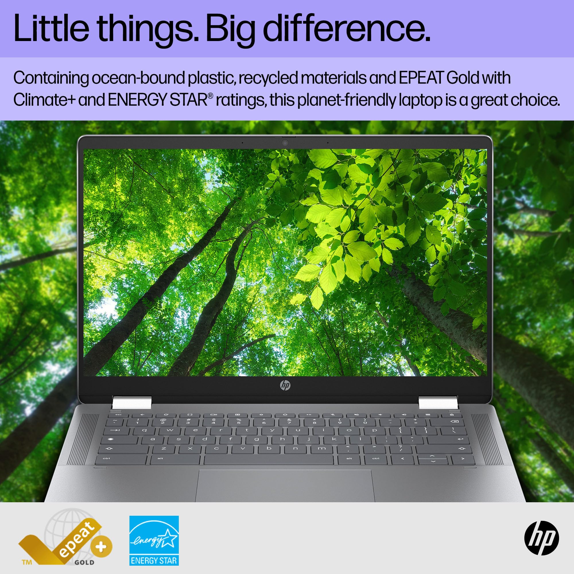 Foto 7 pulgar | Portátil Hp Chromebook Plus X360 De 14 Pulgadas Con Pantalla Fhd Intel Core I3 De 8 Gb/128 Gb - Venta Internacional.