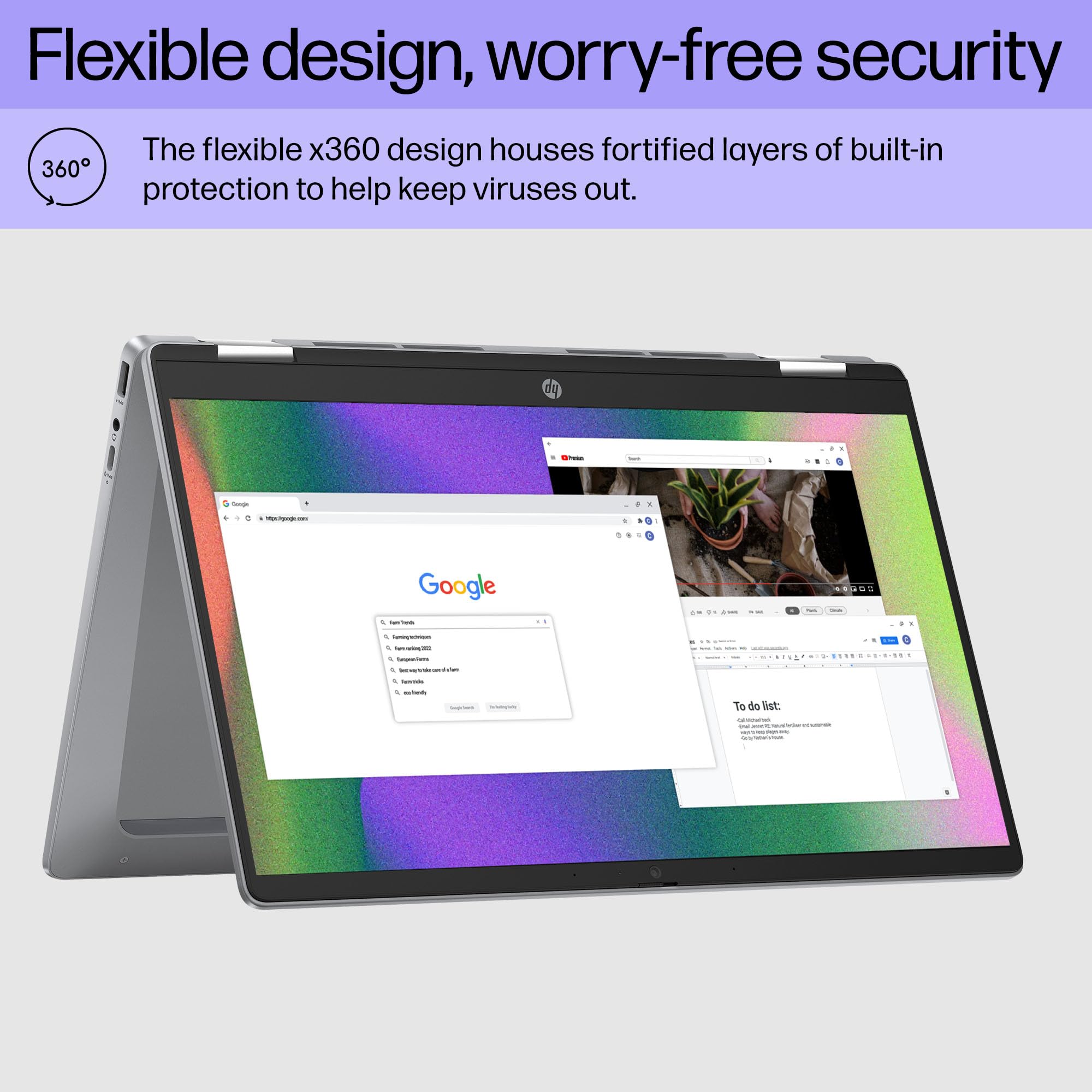 Foto 7 | Portátil Hp Chromebook Plus X360 De 14 Pulgadas Con Pantalla Fhd Intel Core I3 De 8 Gb/128 Gb - Venta Internacional.