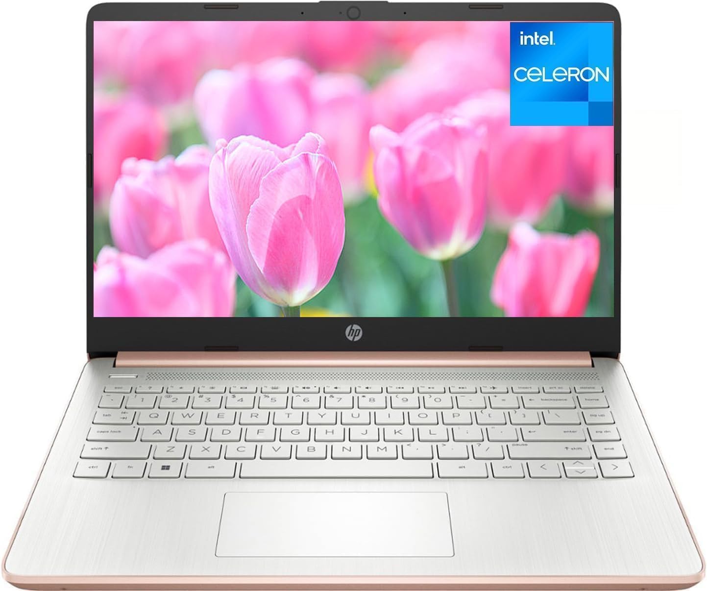 Foto 2 pulgar | Laptop Hp 2024 Ultraligero Intel Celeron De 14 Pulgadas En Oro Rosa - Venta Internacional.