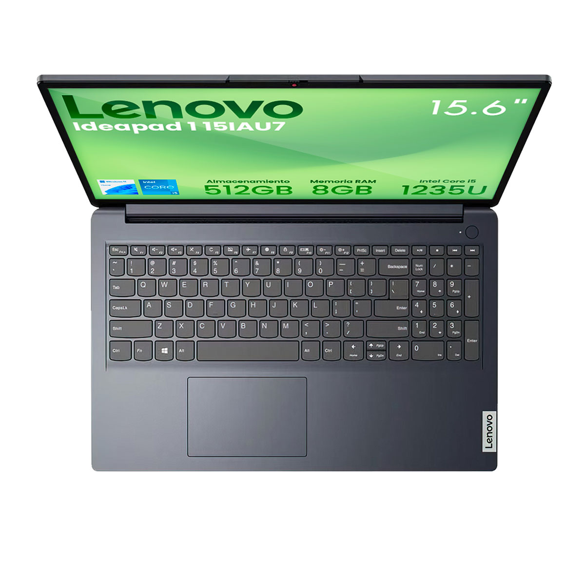 Foto 6 pulgar | Combo Laptop Lenovo Ideapad 1 15iau7 Intel Ci5-1235u 8gb 512gb Touch Ssd W11h Azul + Audifonos Bluetooth