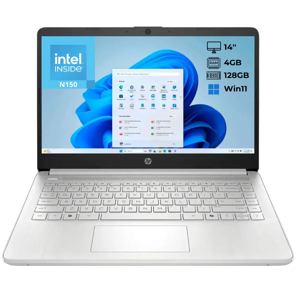 Foto 2 pulgar | Hp Dq6011dx Celeron N150 14 4gb Ram - 128gb Plata 14''