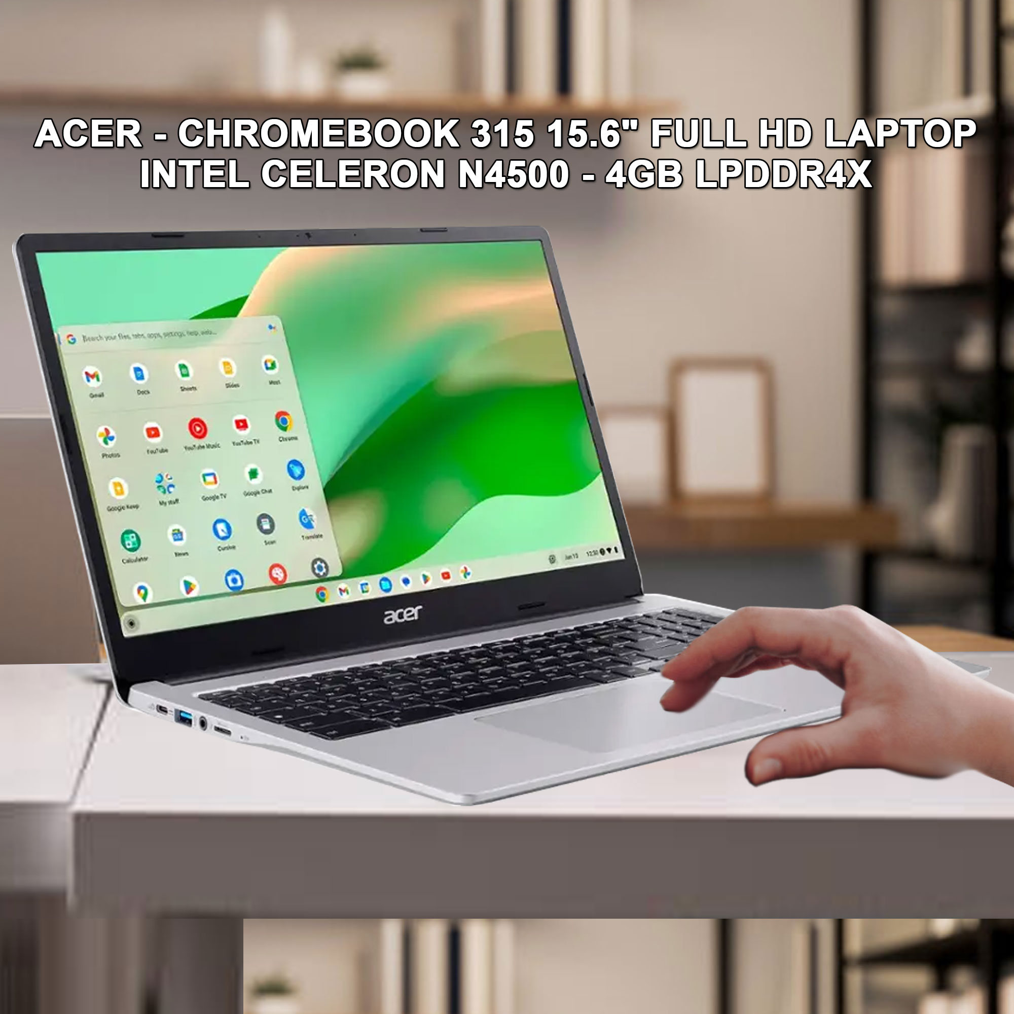Foto 2 | Ordenador Portátil Acer Chromebook 315 De 15 6 Pulgadas Full Hd Intel Celeron - Venta Internacional.