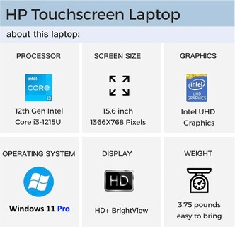 Foto 3 | Ordenador Portátil Hp Pavilion 15.6 Hd Con Pantalla Táctil 2024 I3 De 12 Gb Y 256 Gb Ssd - Venta Internacional.
