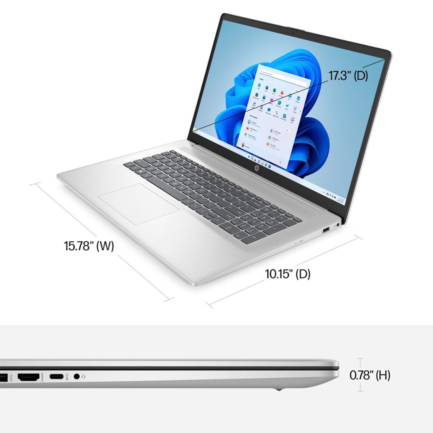 Foto 6 | Ordenador Portátil Hp Essential De 17 3'' Con Pantalla Fhd Intel Core I3-n305 De 8 Gb Y 512 Gb Ssd - Venta Internacion