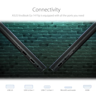 Foto 5 | Ordenador Portátil Asus Vivobook Go 14 Flip 2 En 1 14 Pulgadas 4 Gb De Ram 128 Gb - Venta Internacional.