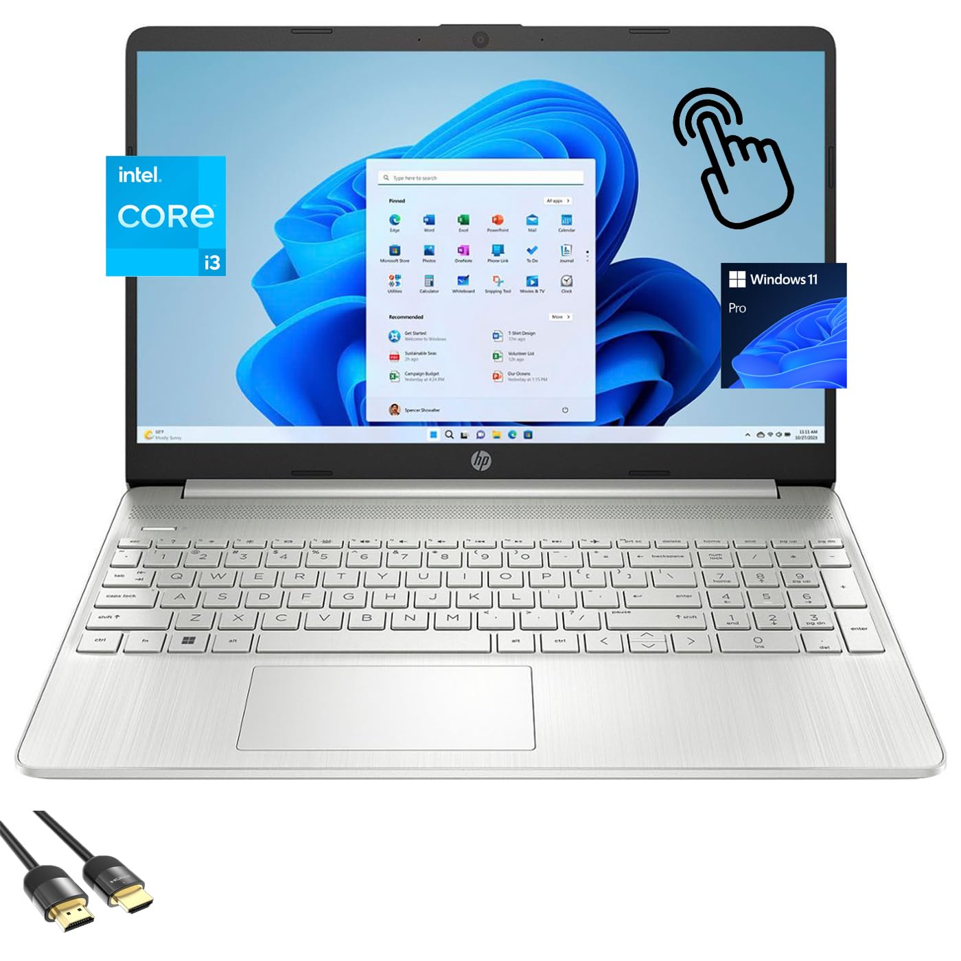 Laptop Hp 15.6 Micro Edge Con Pantalla Táctil Core I3 De 12ª Generación  16 Gb/1 Tb - Venta Internacional.