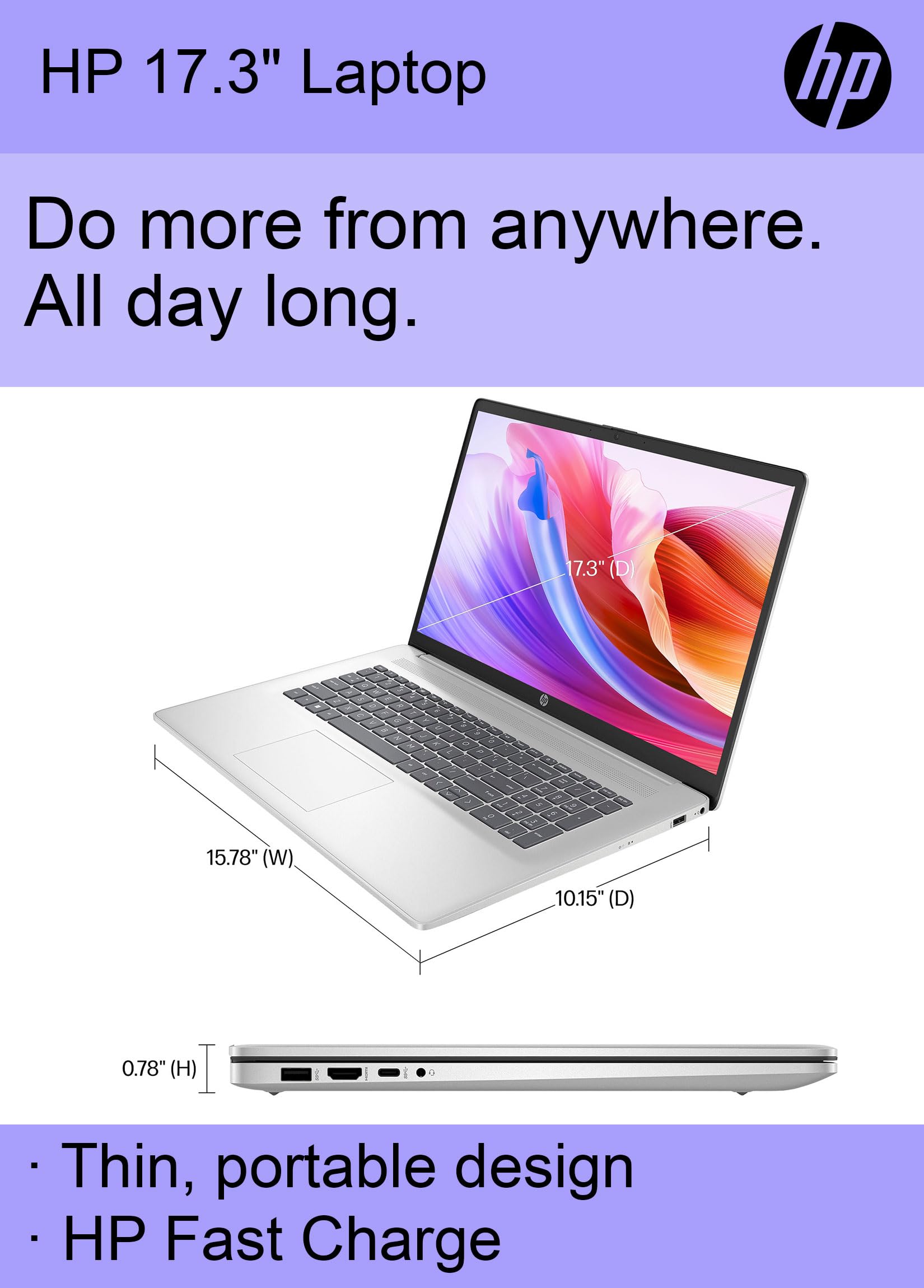 Foto 6 | Portátil Hp 17 Flagship Intel Core I3-1215u 32 Gb Ram 512 Gb Ssd - Venta Internacional.