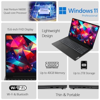 Foto 2 | El Portátil Lenovo Más Nuevo De 15.6 Pulgadas Intel Pentium 4 Núcleos 24 Gb 1 Tb Ssd - Venta Internacional.