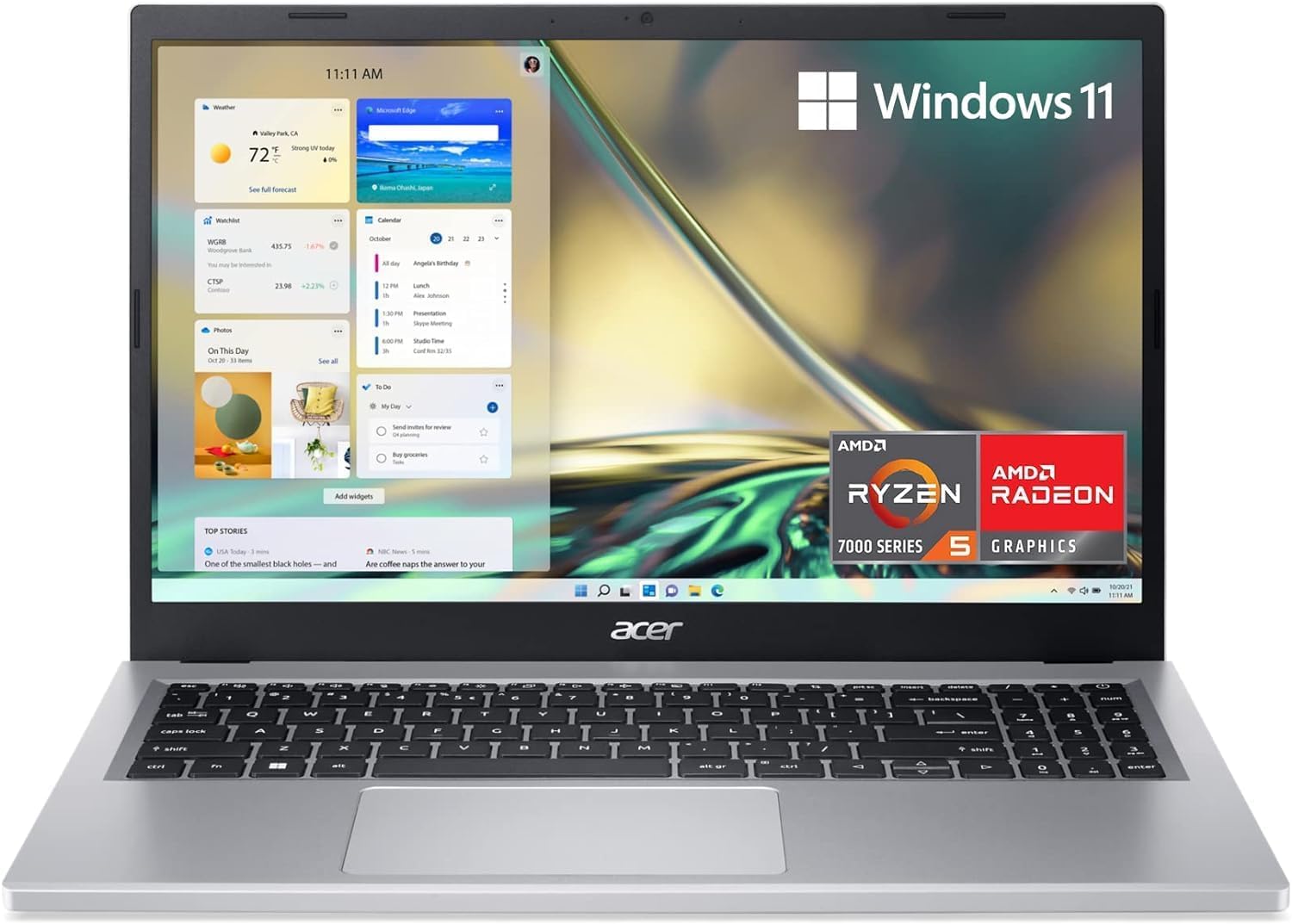 Ordenador Portátil Acer Aspire Slim 15 6 Pulgadas Con Pantalla Fhd Amd Ryzen 7 5700u  16 Gb  1 Tb  Ssd - Venta Int