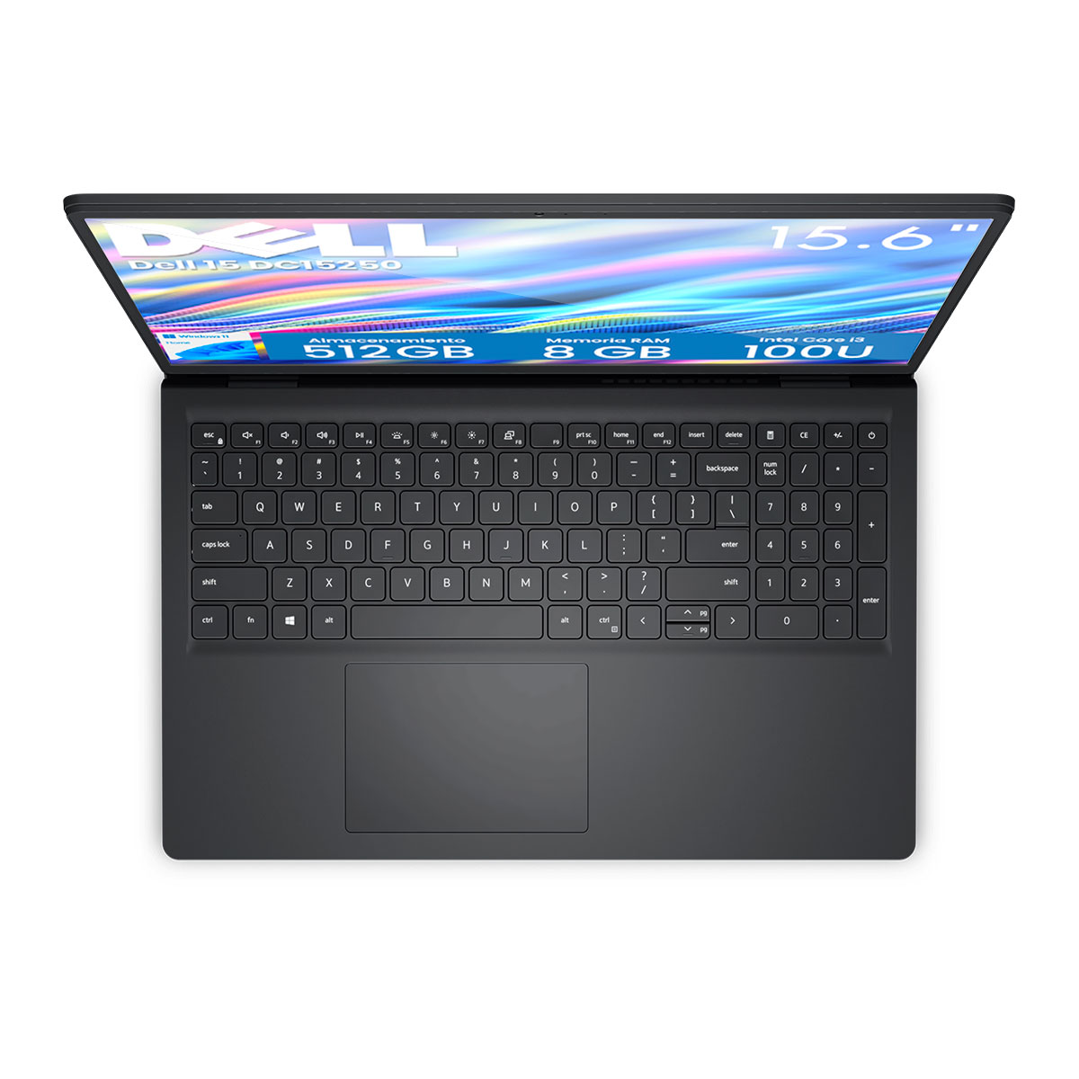 Foto 4 pulgar | Laptop Dell 15 Dc15250 Intel Core I3-100u 6c 8gb Ram 512gb Ssd 15.6'' Fhd Windows 11 Negro Carbón