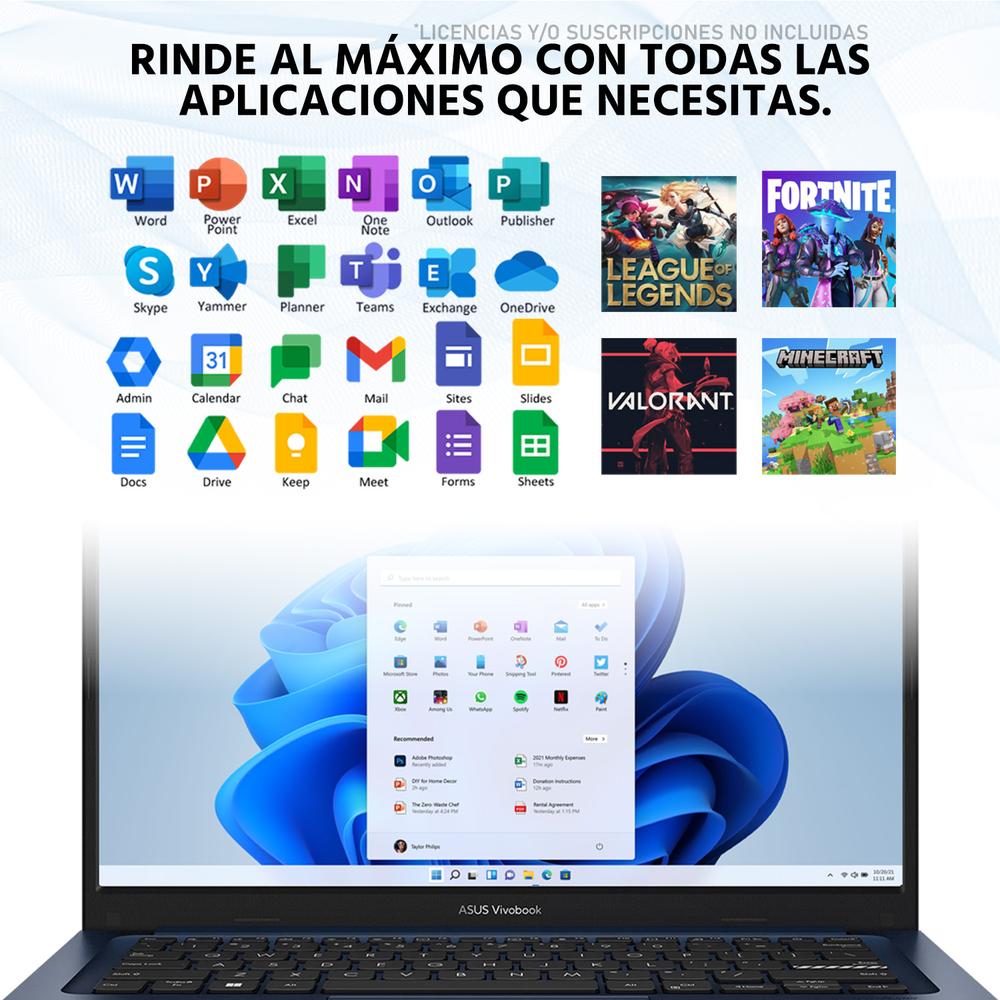 Foto 6 pulgar | Laptop Asus Vivobook 14 Intel Core I5 1334u 8gb Ram 512gb Ssd 14'' Windows 11 Home Teclado En Español