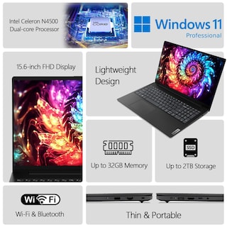 Foto 2 | Ordenador Portátil Lenovo V15 Business De 15 6 Pulgadas Con Pantalla Fhd Intel Celeron De 32 Gb/1 Tb - Venta Interna