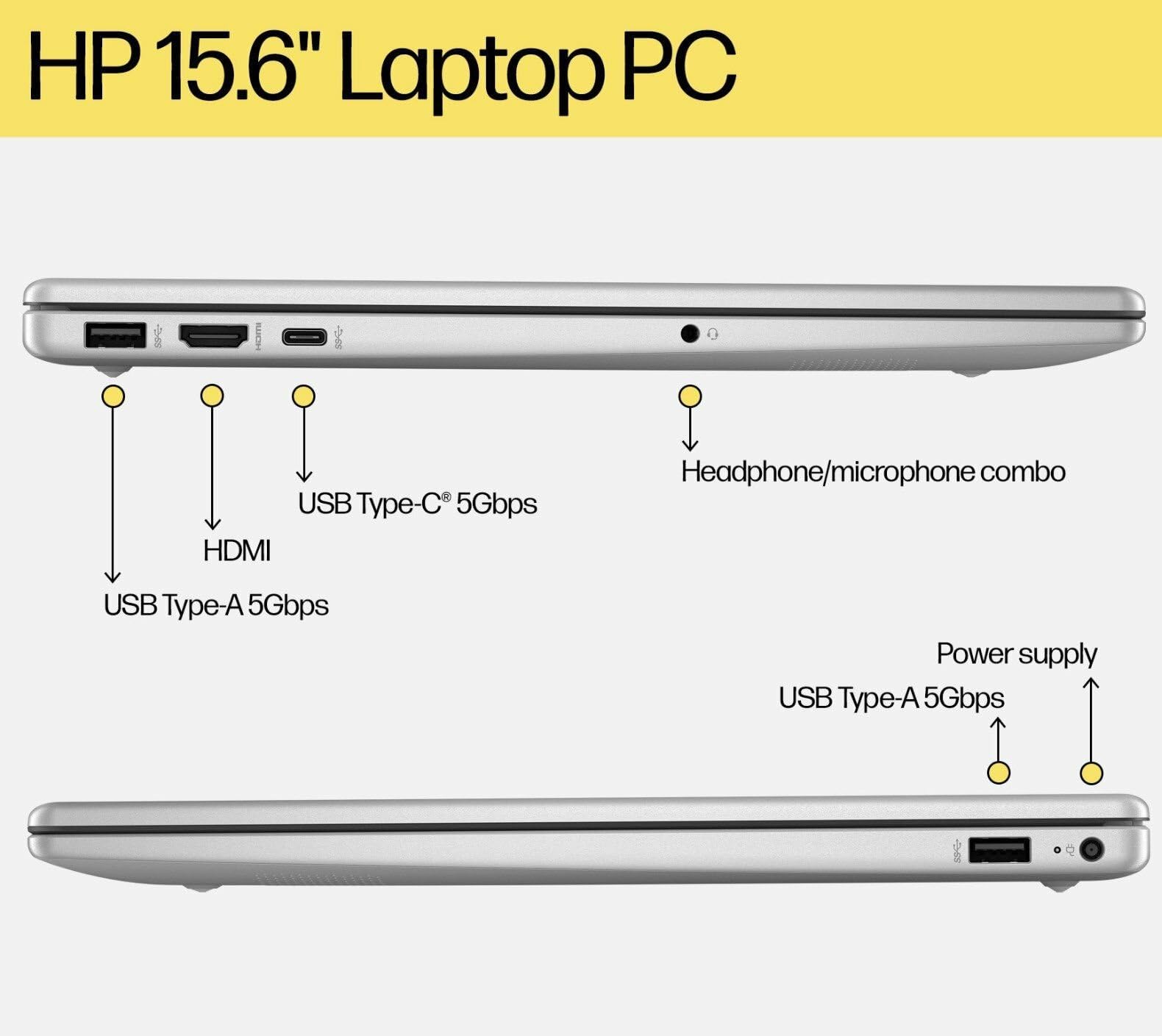 Foto 5 pulgar | Ordenador Portátil Hp 15 15.6 Fhd Intel Quad-core 16 Gb Ram 256 Gb Ssd W11 Pro - Venta Internacional.