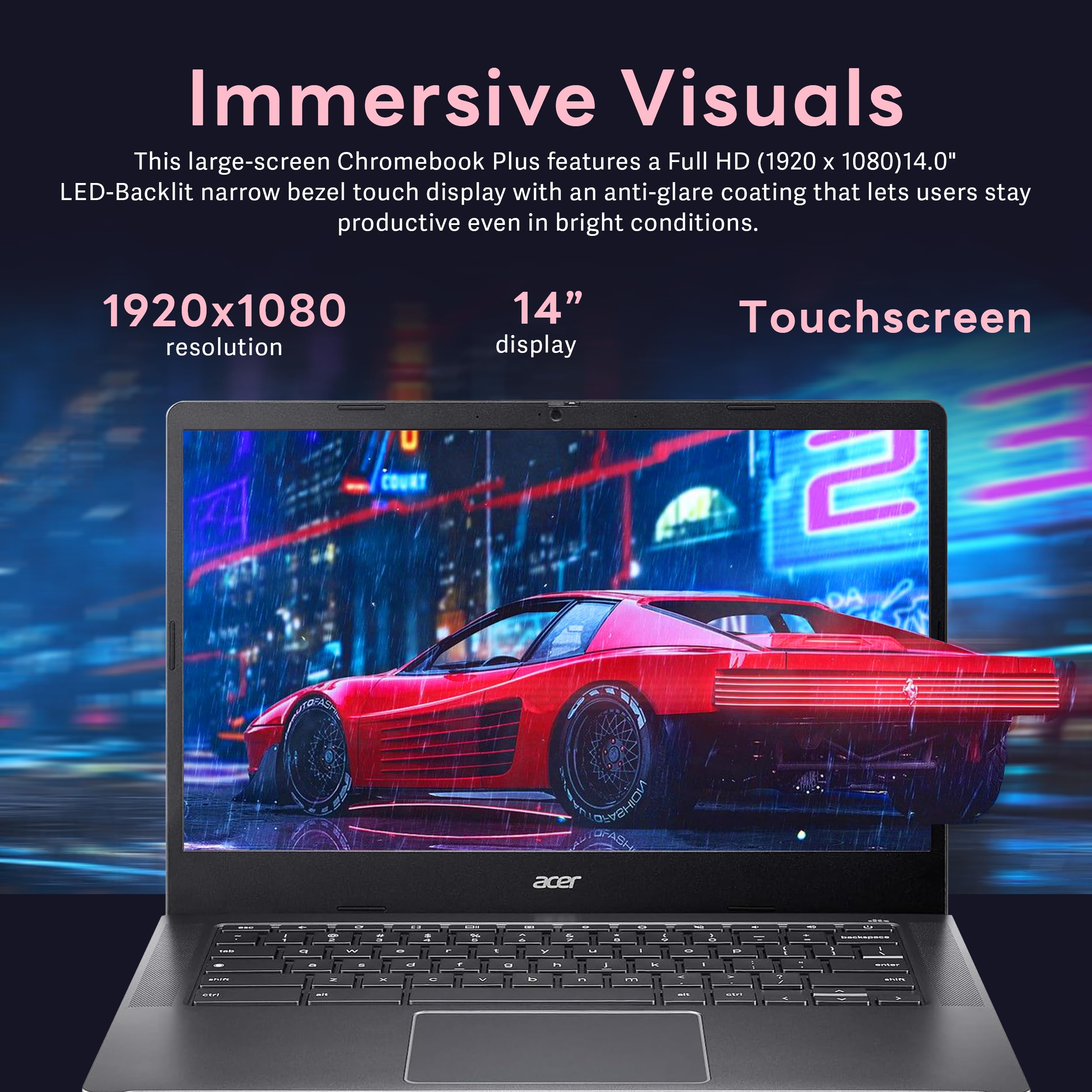 Foto 6 pulgar | Portátil Acer Chromebook Plus 14 Fhd Con Pantalla Táctil De 8 Gb De Ram 672 Gb - Venta Internacional.