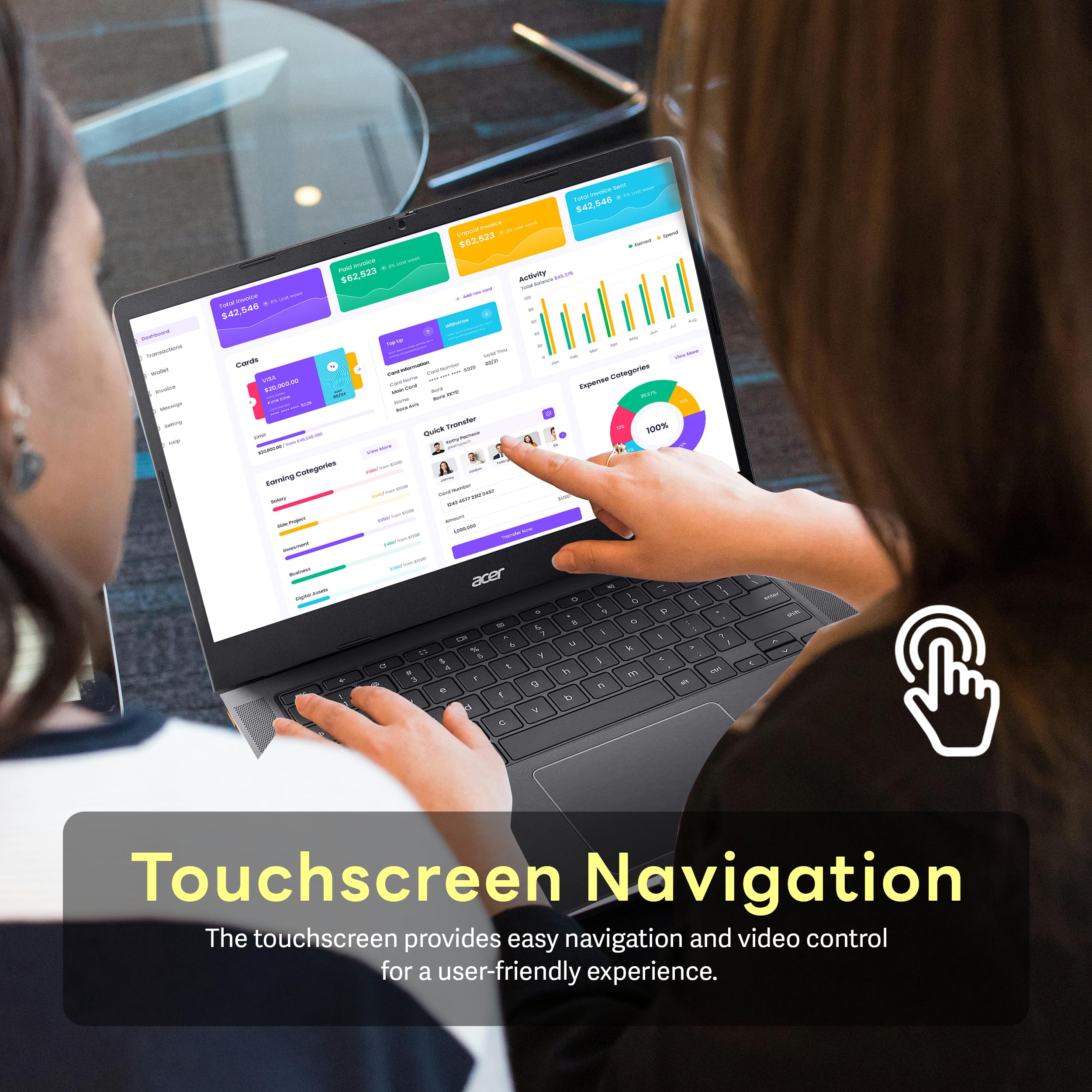 Foto 7 pulgar | Portátil Acer Chromebook Plus 14 Fhd Con Pantalla Táctil De 8 Gb De Ram 672 Gb - Venta Internacional.