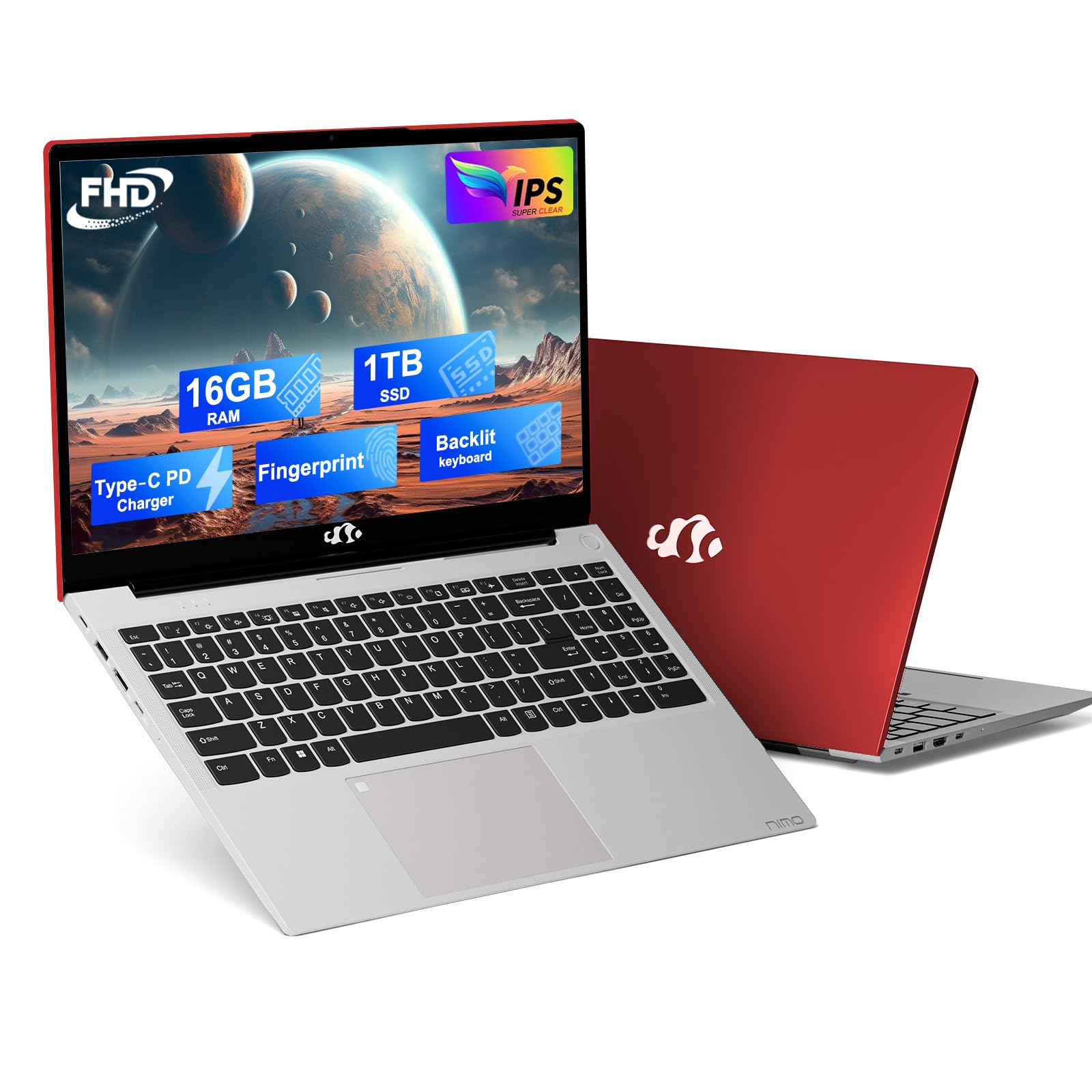 Foto 2 pulgar | Ordenador Portátil Nimo Ips Fhd De 15 6 Pulgadas  16 Gb De Ram  1 Tb  Ssd  Intel Pentium N100 - Venta Internacional.