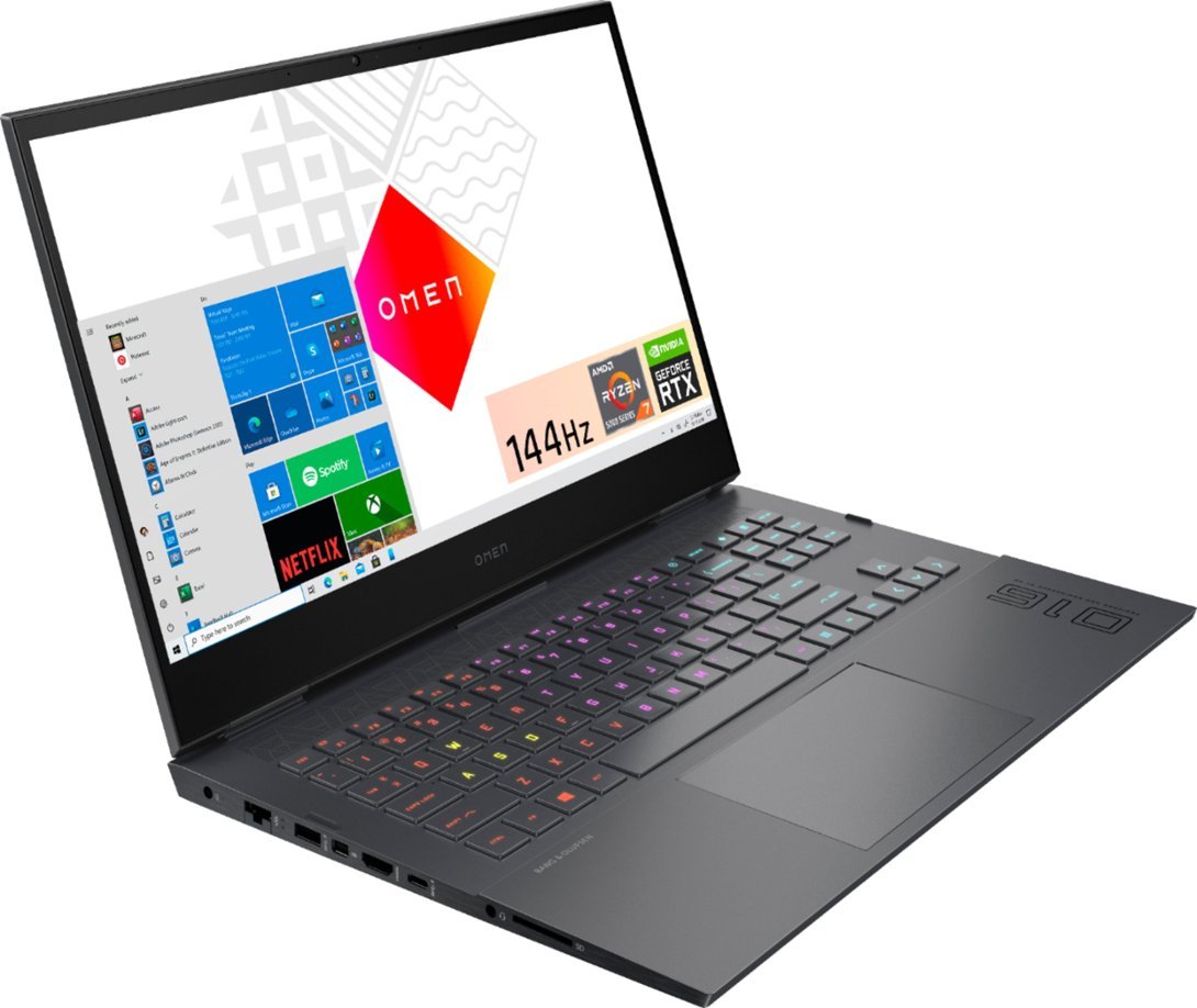 Foto 3 pulgar | Laptop Hp 16-c0011dx Negro 16.1'' Amd Ryzen 7 5800h 16gb Ram 512gb Ssd Nvidia Geforce Rtx 3050 Ti