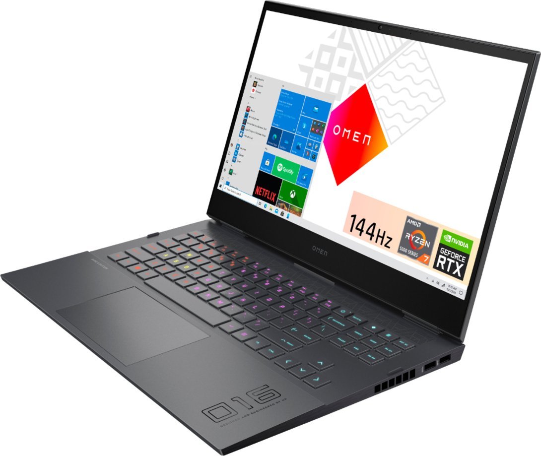 Foto 4 pulgar | Laptop Hp 16-c0011dx Negro 16.1'' Amd Ryzen 7 5800h 16gb Ram 512gb Ssd Nvidia Geforce Rtx 3050 Ti