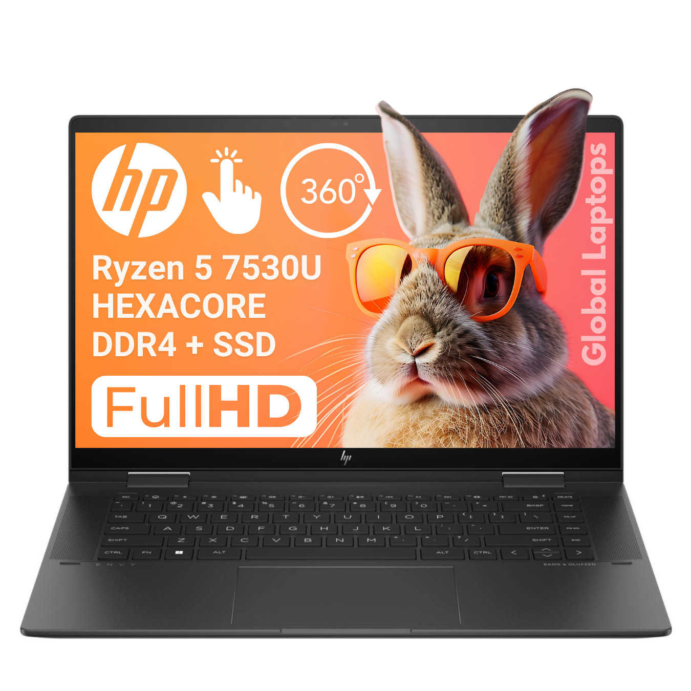 Foto 2 pulgar | Laptop Hp 15-fh13 Ryzen 5 7530u 8gb Ram 256 Ssd Fhd Touch X360