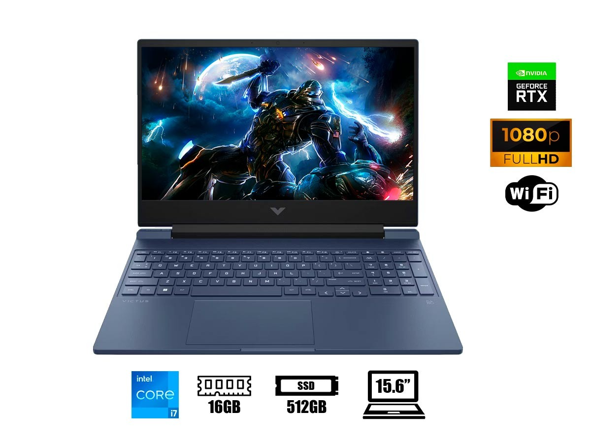 Foto 2 | Laptop Hp Victus Core I7 12650h - 512gb Ssd -16gb Ddr4 - 15.6'' Fhd - W11h Azul Incluye Tec. - Mouse Y Diadema Rtx 3050