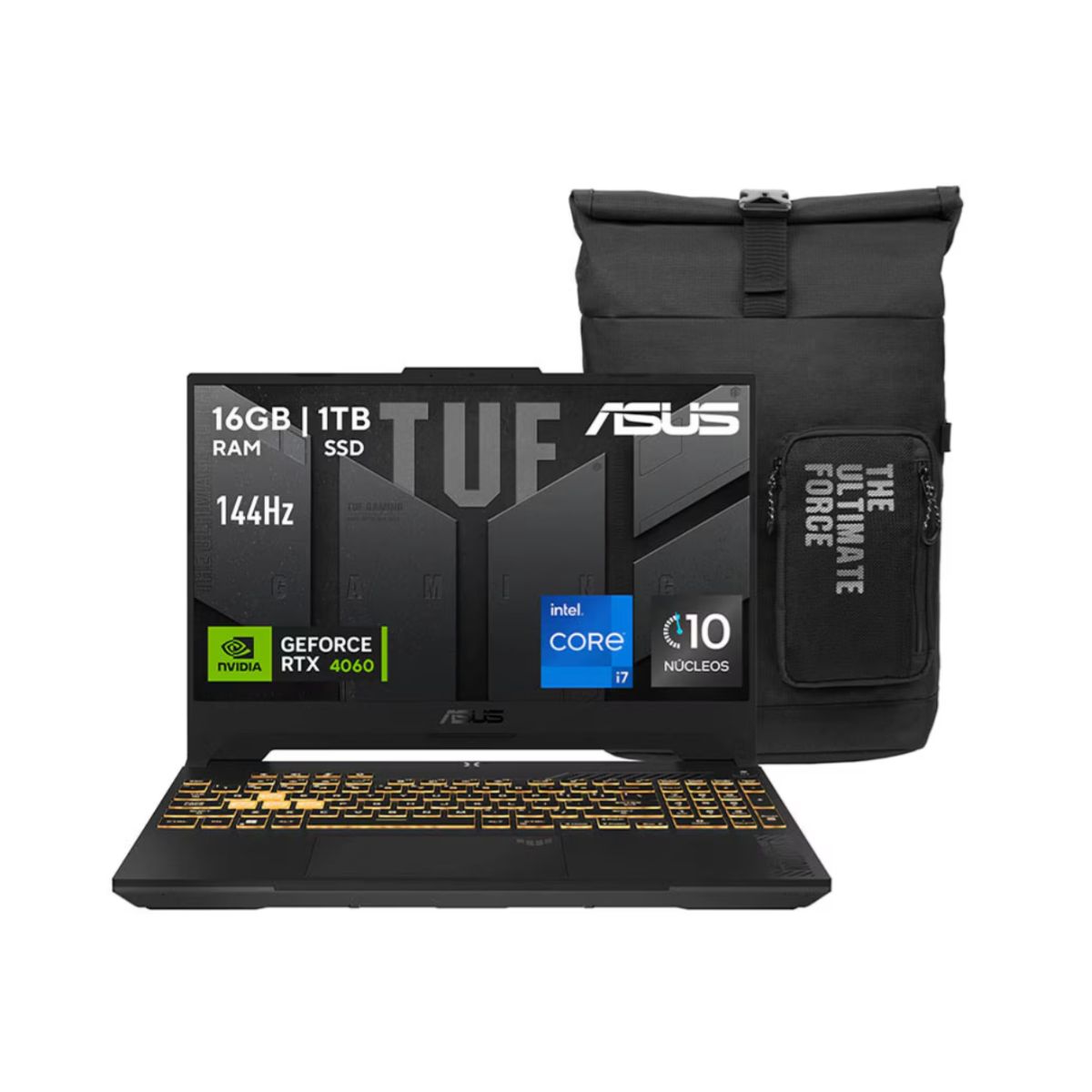 Foto 2 pulgar | Laptop Gamer ASUS TUF Gaming F15 15.6'' Full HD Intel Core i7 16GB 1TB SSD NVIDIA GeForce RTX 4060 con Mochila Incluida