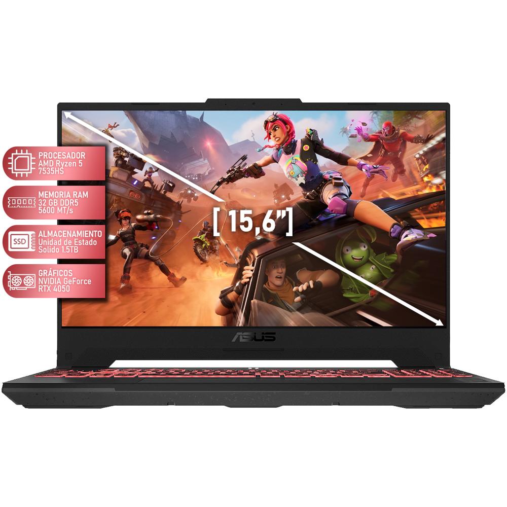 Foto 3 pulgar | Laptop Gamer ASUS Tuf Gaming A15 Geforce Rtx 4050 Amd Ryzen 5 7535hs 32gb Ram 1.5tb Ssd 15.6 W11h Mouse DXT