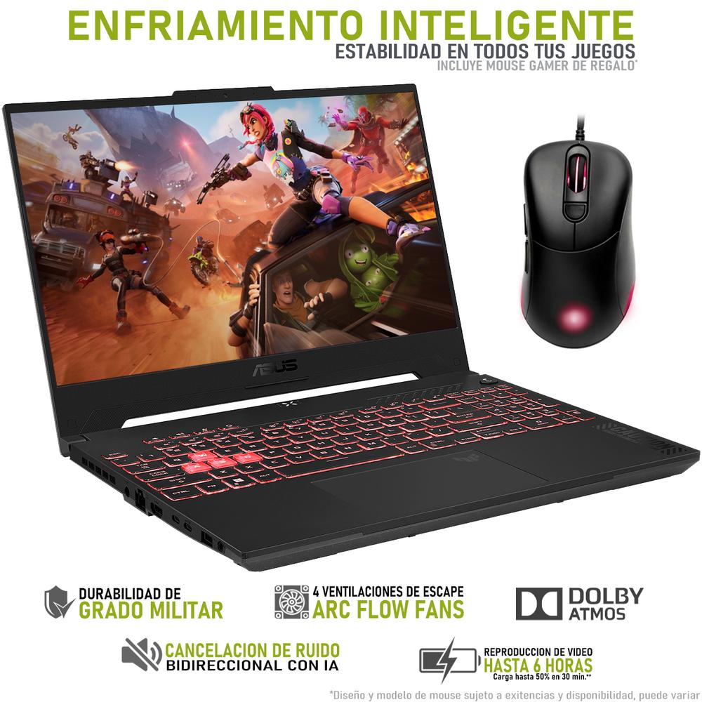 Foto 4 pulgar | Laptop Gamer ASUS Tuf Gaming A15 Geforce Rtx 4050 Amd Ryzen 5 7535hs 32gb Ram 1.5tb Ssd 15.6 W11h Mouse DXT