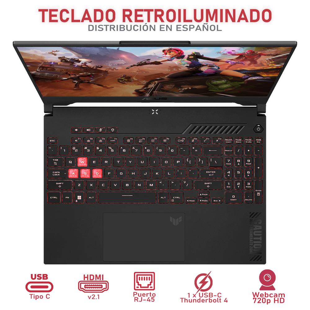 Foto 5 pulgar | Laptop Gamer ASUS Tuf Gaming A15 Geforce Rtx 4050 Amd Ryzen 5 7535hs 32gb Ram 1.5tb Ssd 15.6 W11h Mouse DXT
