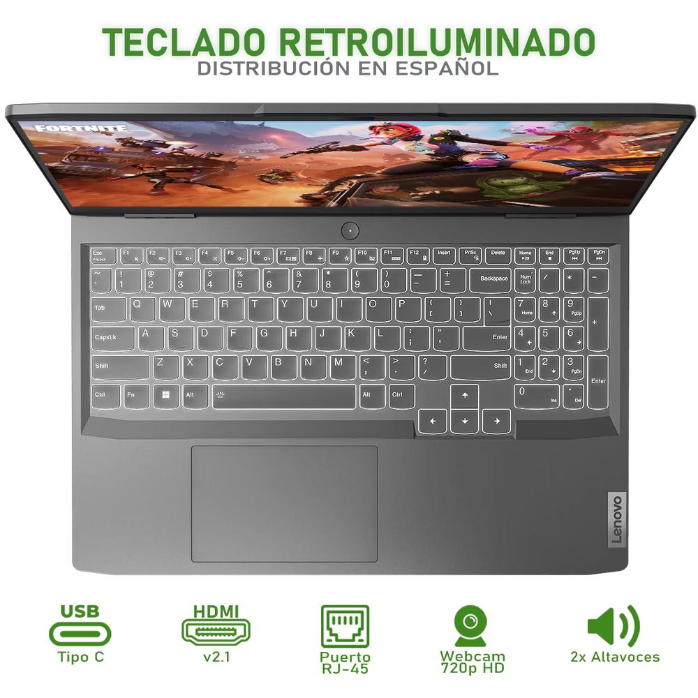 Foto 5 pulgar | Laptop Gamer Lenovo Loq Nvidia Geforce RTX 2050 Intel Core I5 12450h 8 GB RAM 512 GB SSD 15.6 Pulgadas Windows 11 Home