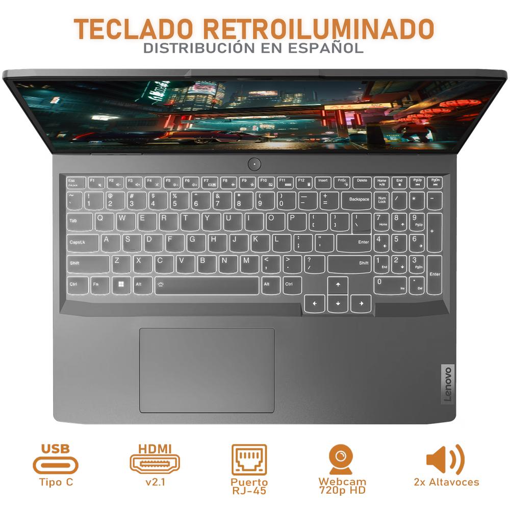 Foto 5 pulgar | Laptop Lenovo Loq Nvidia Geforce Rtx 4050 Intel Core I5 16gb Ram 512gb Ssd con Mouse