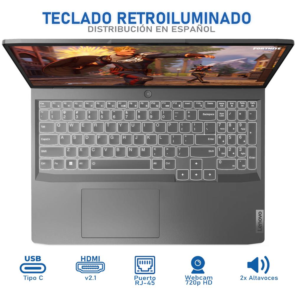 Foto 5 pulgar | Laptop Lenovo Loq Nvidia Geforce Rtx 4050 Intel Core I5 8gb Ram 512gb Ssd con Mouse