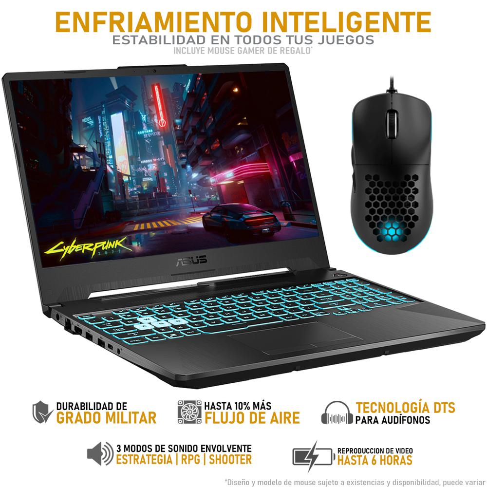 Foto 4 pulgar | Laptop Gamer Asus Tuf Gaming A15 Geforce Rtx 3050 Amd Ryzen 5 7535hs 24gb Ram 1tb Ssd 15.6'' W11h Teclado En Espa