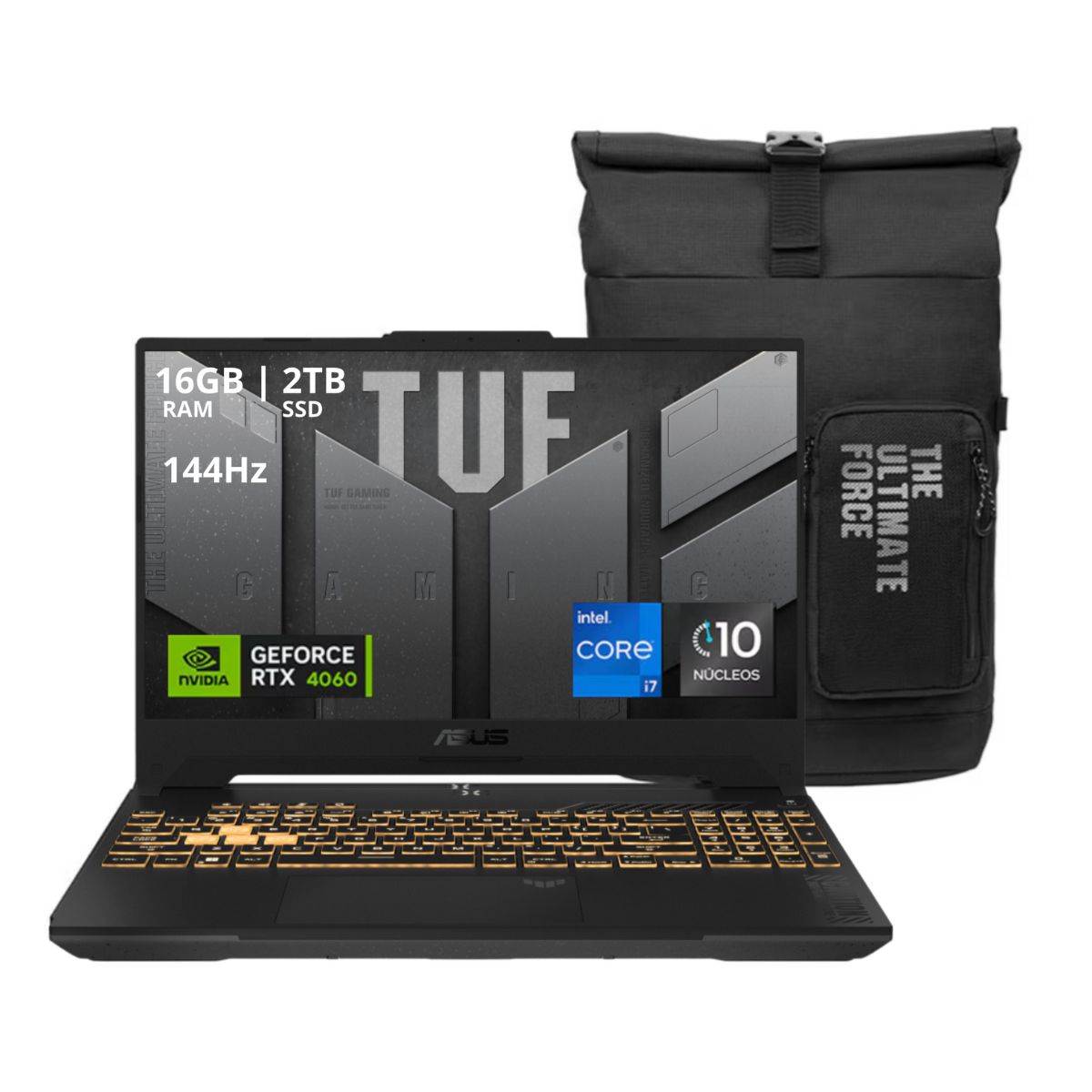 Foto 2 pulgar | Laptop Gamer Asus Tuf Gaming F15 15.6 Pulgada Full HD Intel Core I7 16 GB 2 TB SSD Nvidia Geforce RTX 4060 + Mochila