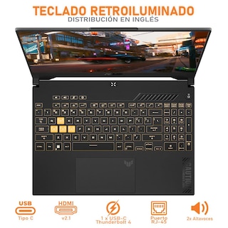 Foto 4 | Laptop Gamer Asus Tuf Gaming F15 RTX 4070 Teclado en Inglés