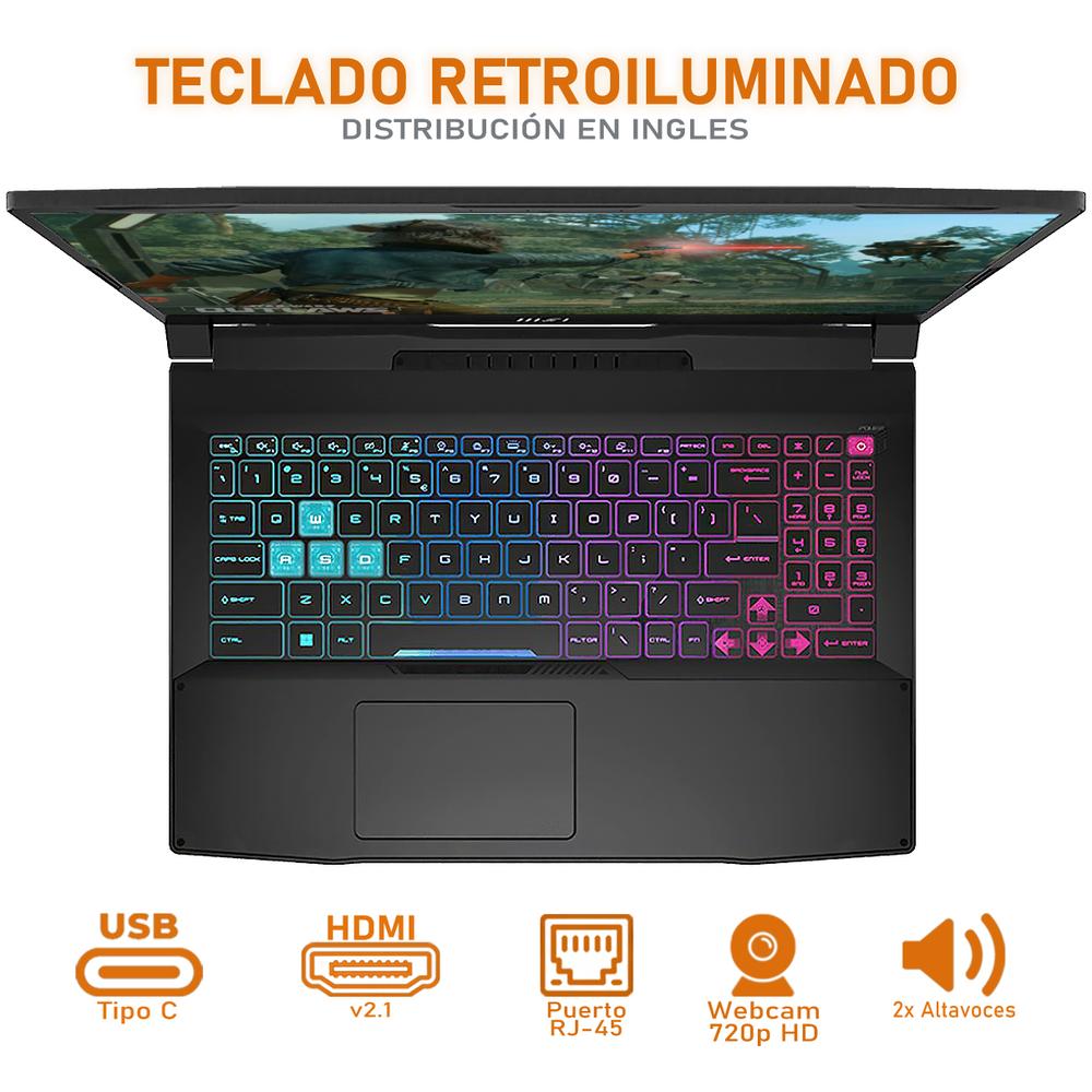 Foto 5 pulgar | Laptop Gamer MSI Katana 15 RTX 4070 Intel Core i7 32GB RAM 1TB SSD 15.6'' 144Hz