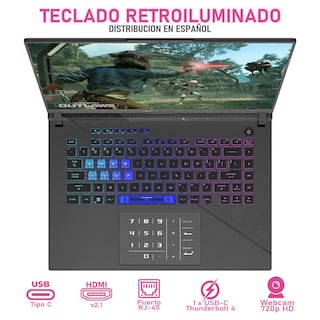 Foto 4 | Laptop Asus Rog Strix G16 16" Intel Core I7 32gb 1.5tb Ssd con Mouse