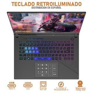 Foto 4 | Laptop Asus Rog Strix G16 16" Intel Core I7 64gb 1.5tb Ssd con Mouse