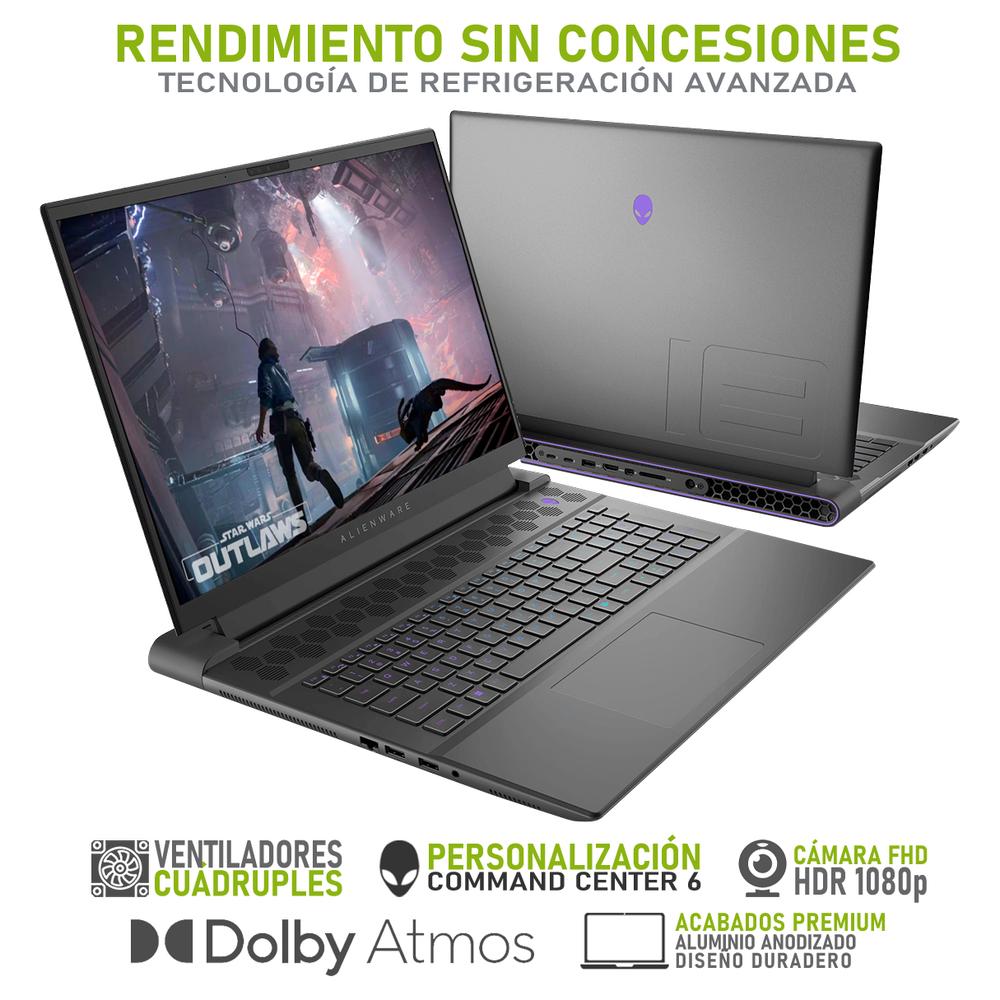 Foto 4 pulgar | Laptop Gamer Alienware M18 R2 Nvidia Geforce Rtx 4080 Intel Core I9 14900hx 32gb Ram 1tb Ssd 18'' 165hz W11h Tecla